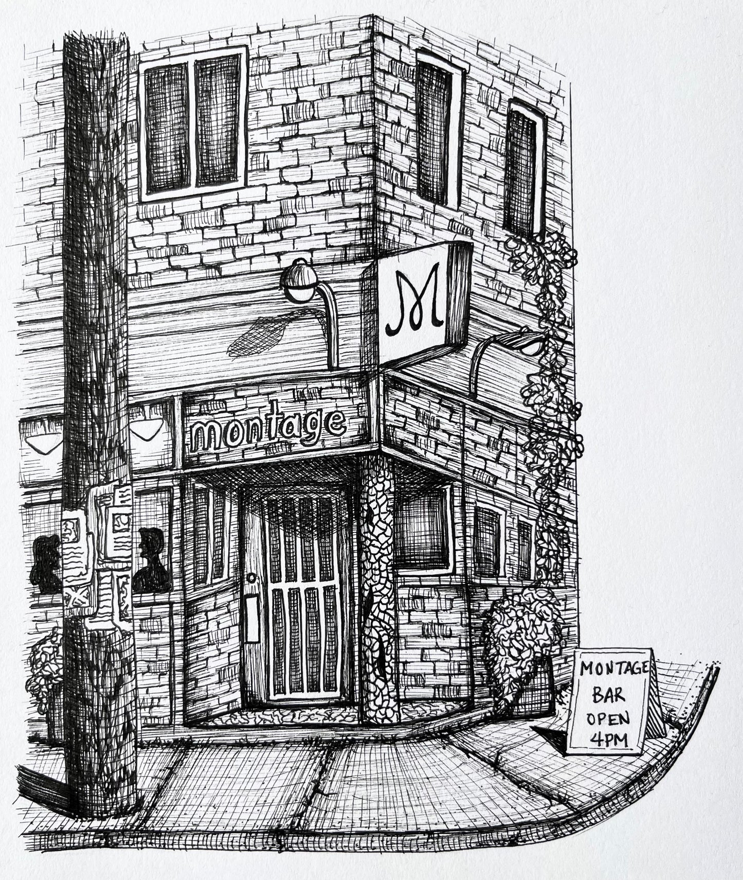 Le Bistro Montage Print 5x7