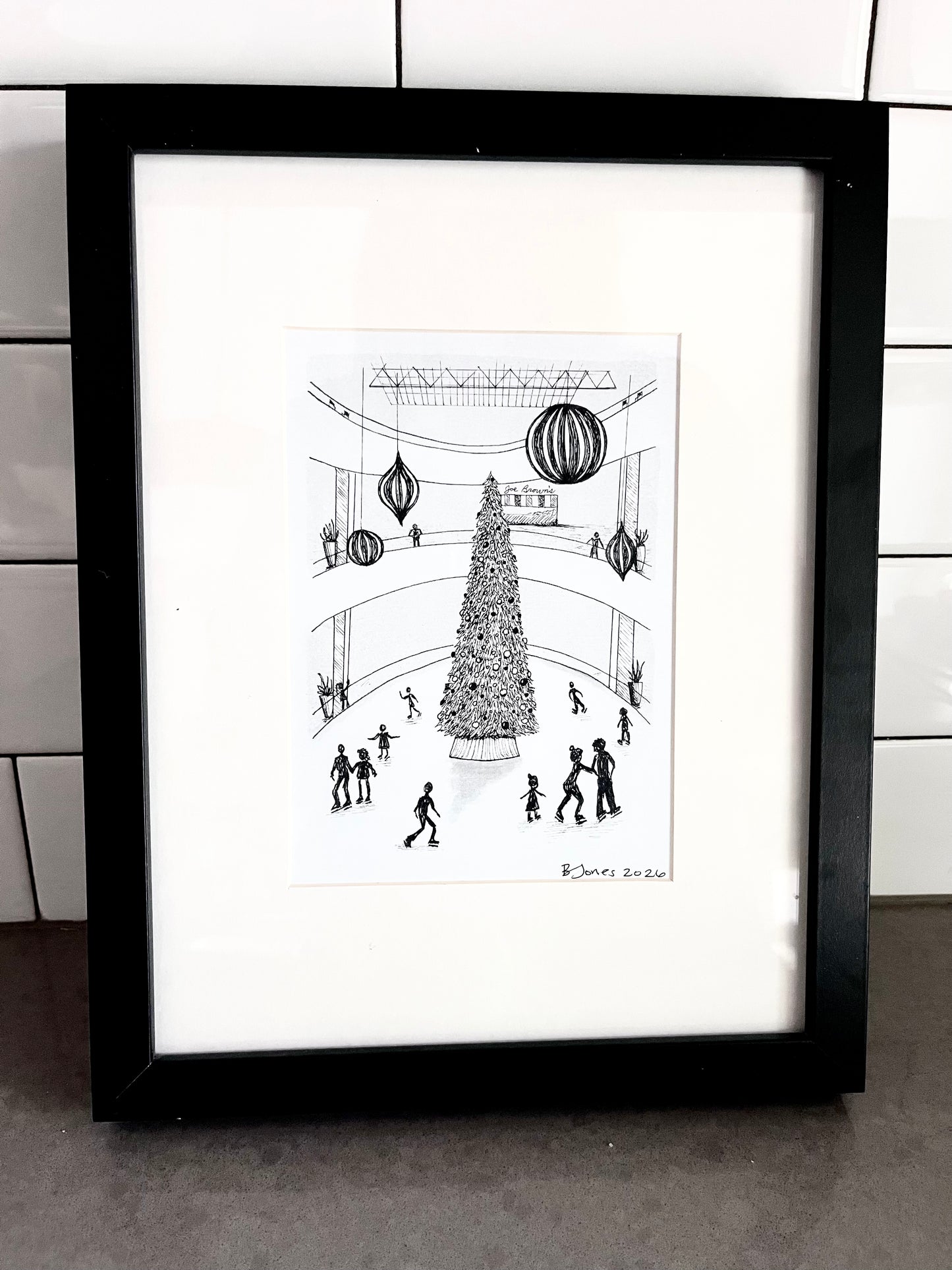 Lloyd Ice Rink at Christmastime Print 5x7