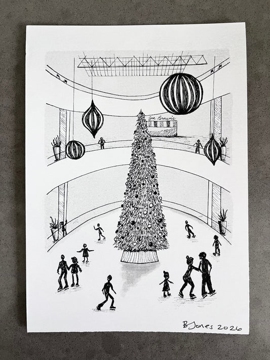 Lloyd Ice Rink at Christmastime Print 5x7